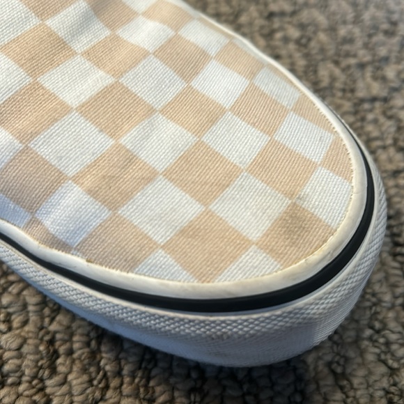 Vans Slip-On Peach Colored Checkerboard Women's Size 6.5 WORN ONLY A FEW TIMES - Picture 6 of 7
